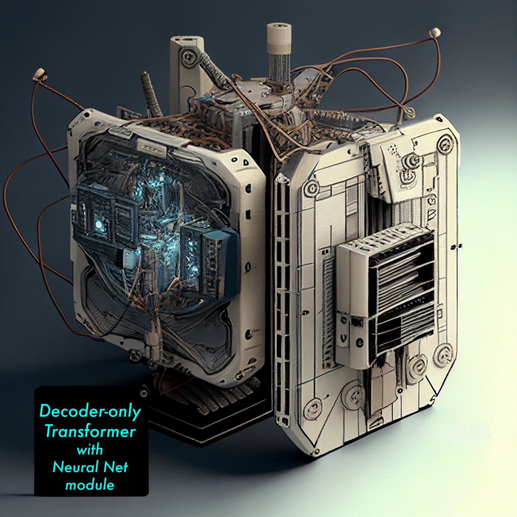 decoder-only_transformer_with_neural_net_module, by Kiya Kersh, all rights reserved